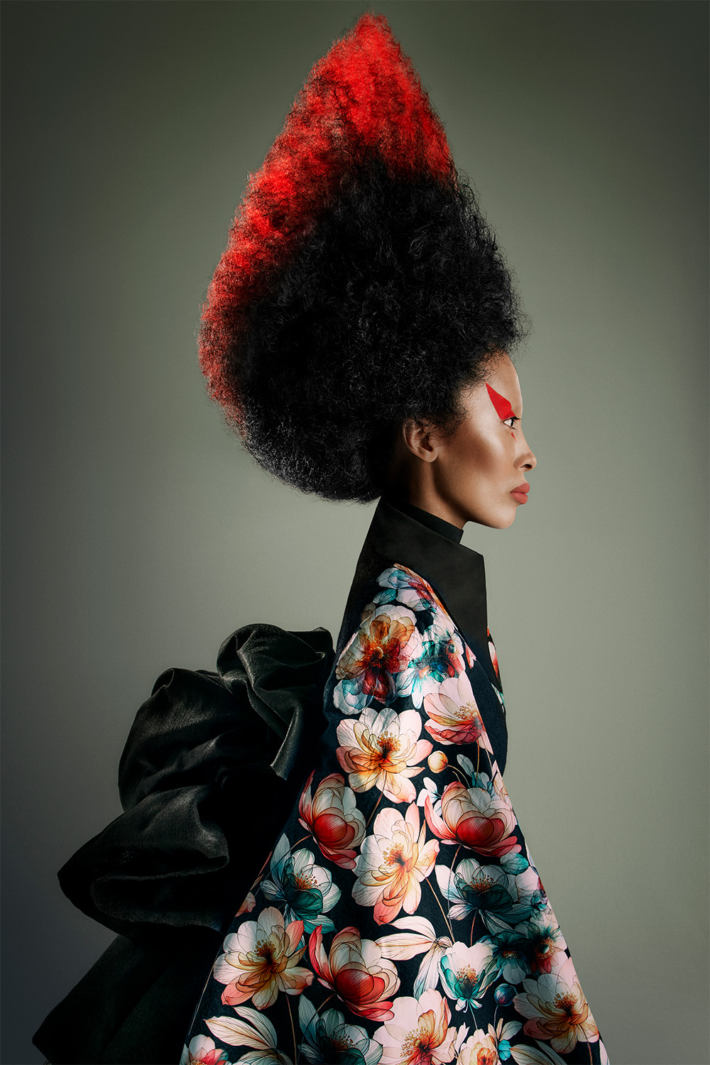 Pointed Red and Black Afro - Danny Pato - EDEN Collection